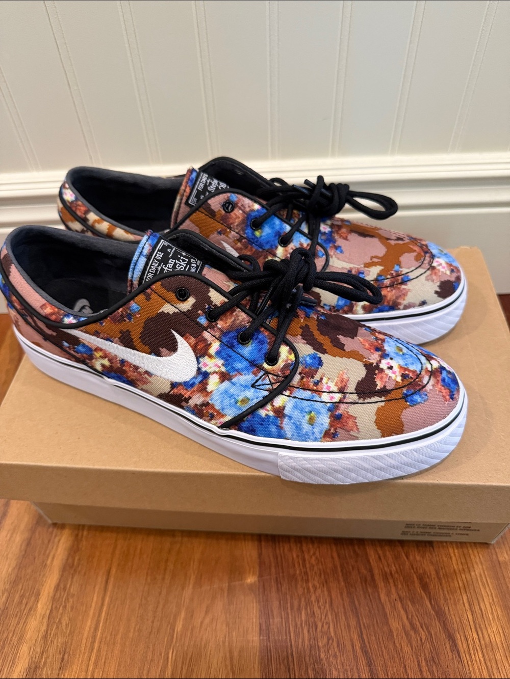Nike Stefan Janoski Blue-Tan Digi-Floral